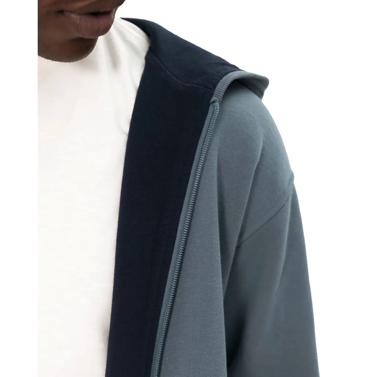 Gym+Coffee Sierra Fleece Zip Hoodie - Mens - Stone Blue