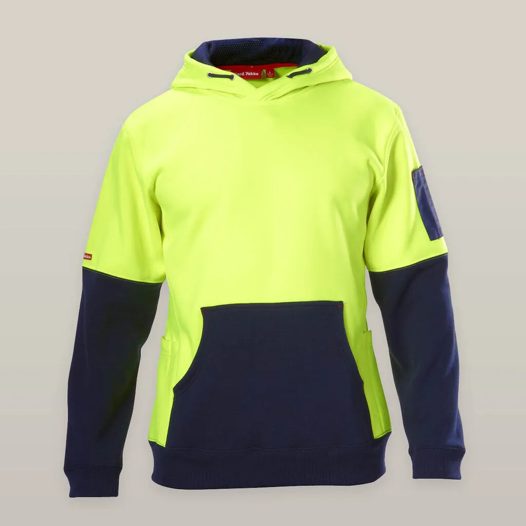 Hard Yakka Hi Vis Two Tone Brushed Fleece Hoodie