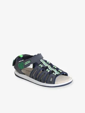 Hook-and-Loop Strap Sandals for Children - navy blue