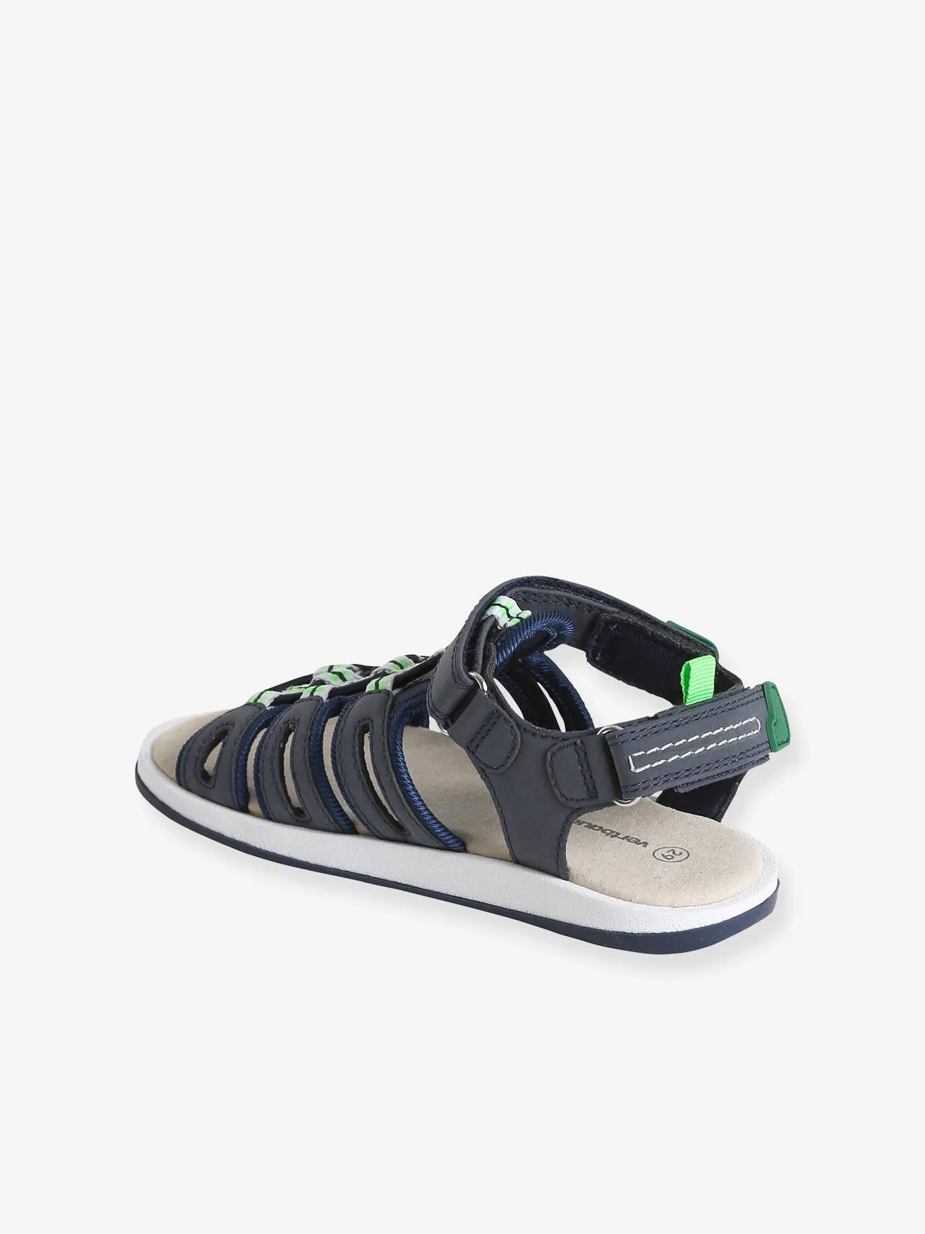 Hook-and-Loop Strap Sandals for Children - navy blue