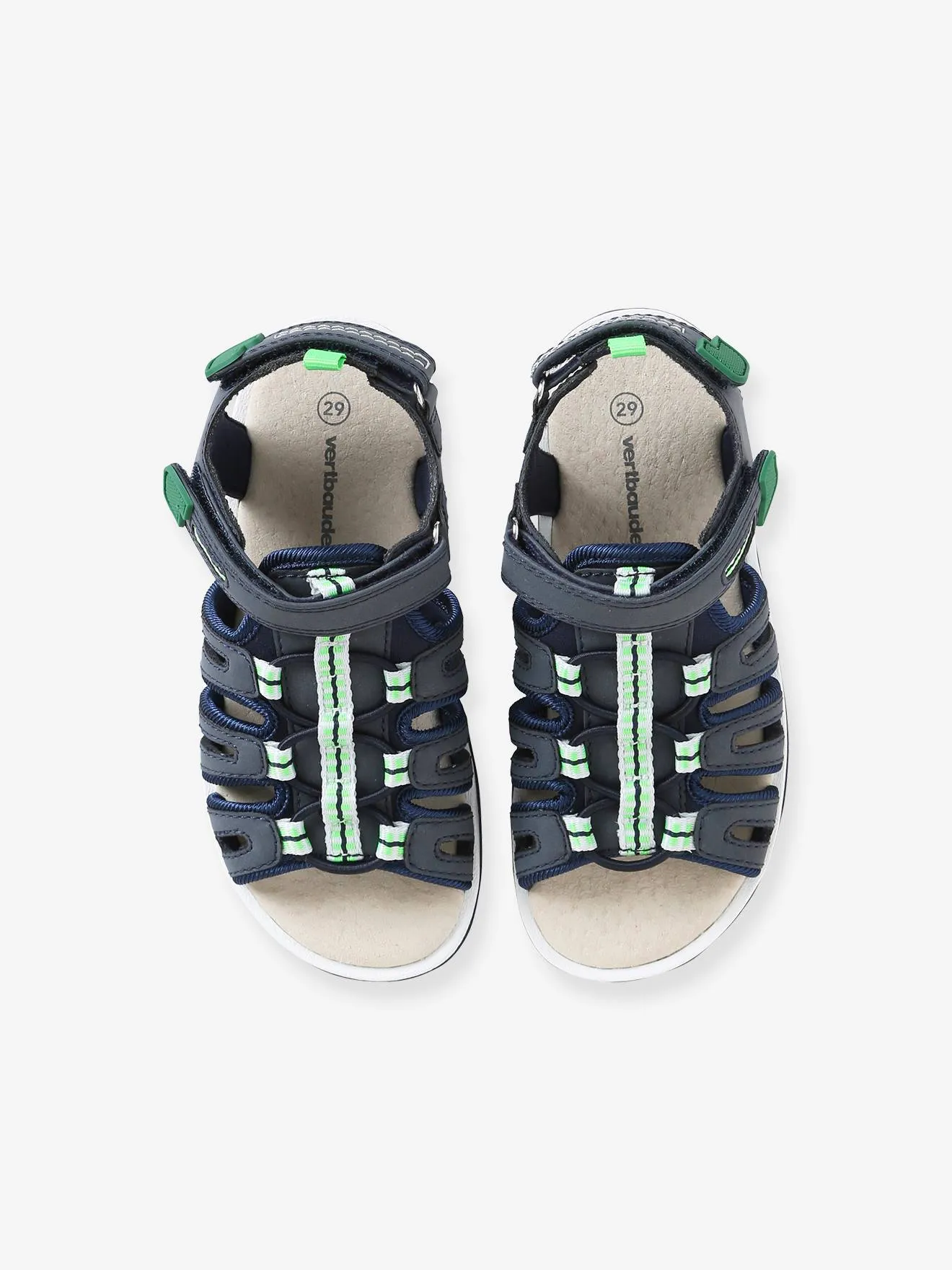 Hook-and-Loop Strap Sandals for Children - navy blue