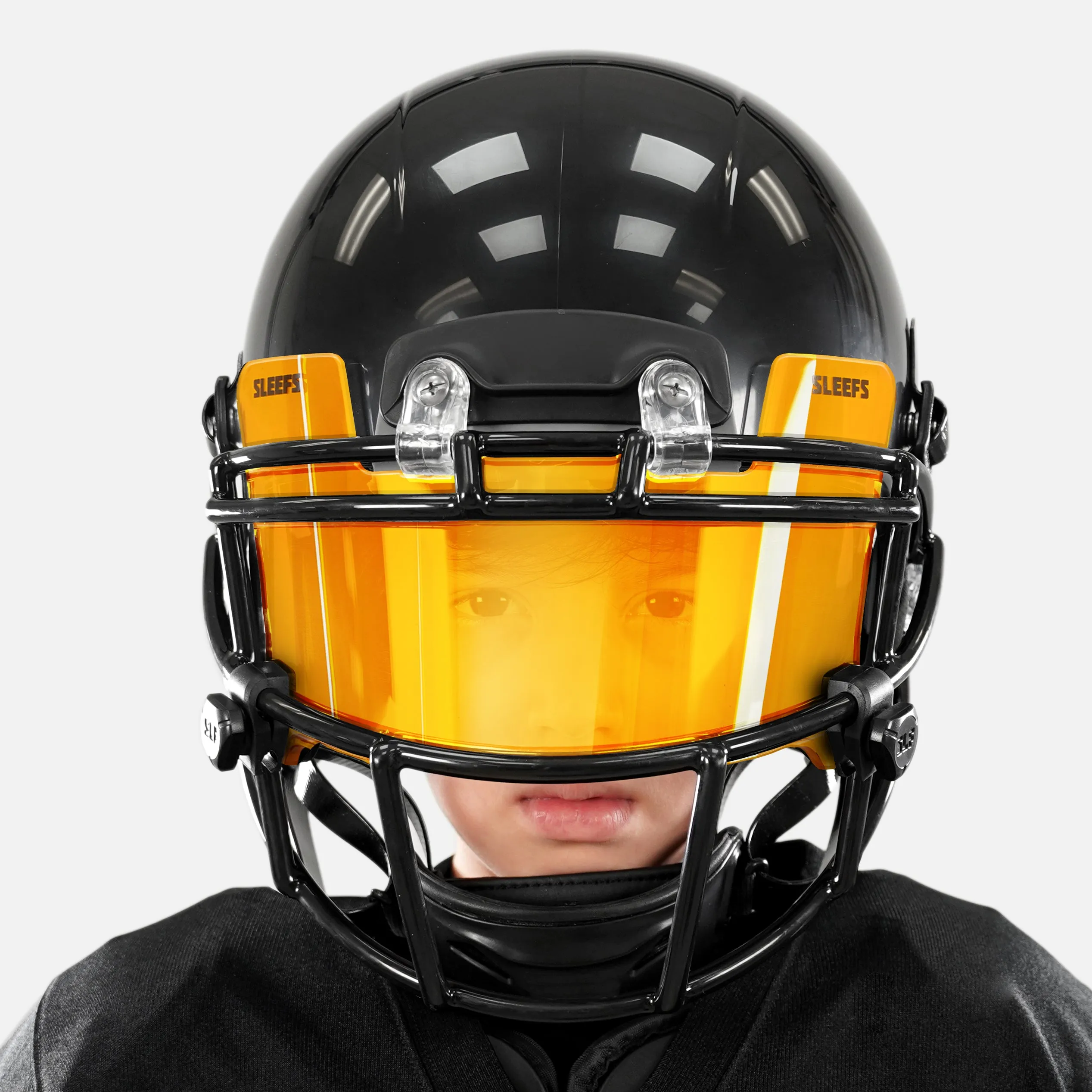 Hot Orange Helmet Eye-Shield Visor for Kids