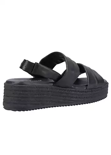 Hush Puppies Ladies Black Rachel Platform Sandals | Grattan