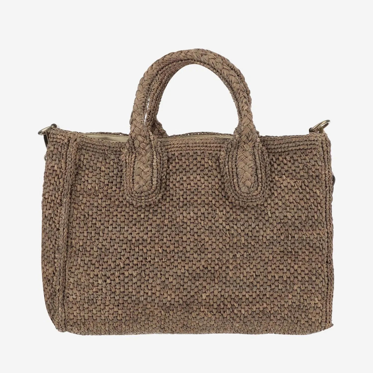 Ibeliv    Ibeliv Raffia Bag With Leather Details