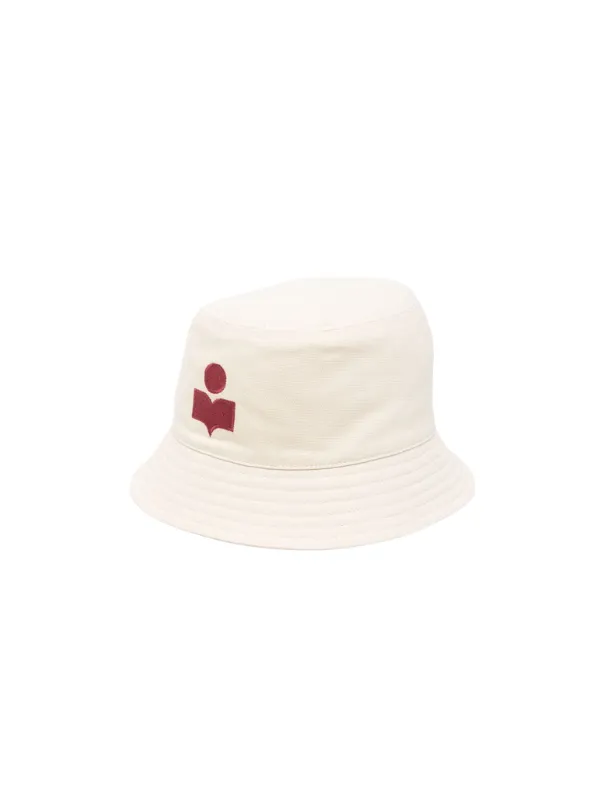 Isabel Marant Bucket Hat Haley Ecru-Red