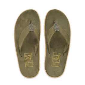 ISLAND SLIPPERMEN'S THONG CLASSIC ULTIMATE SUEDE ARMY