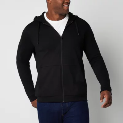 JCPenney Stylus Big & Tall Mens Full Zip Long Sleeve Fleece Hoodie