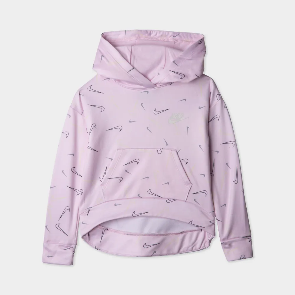 JD Sports Nike Child Girls’ Swooshfetti Pullover Hoodie / Pink Foam