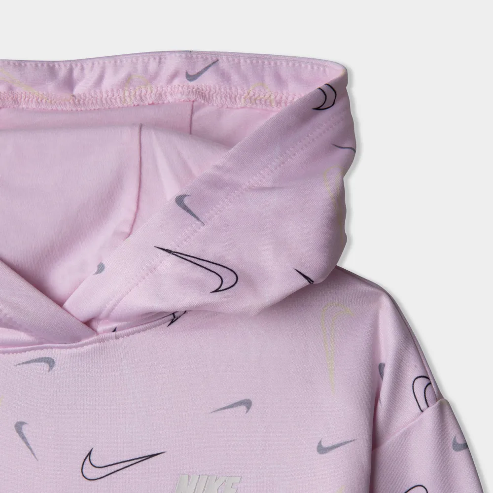 JD Sports Nike Child Girls’ Swooshfetti Pullover Hoodie / Pink Foam