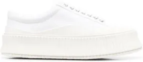 Jil Sander round-toe lace-up sneakers White