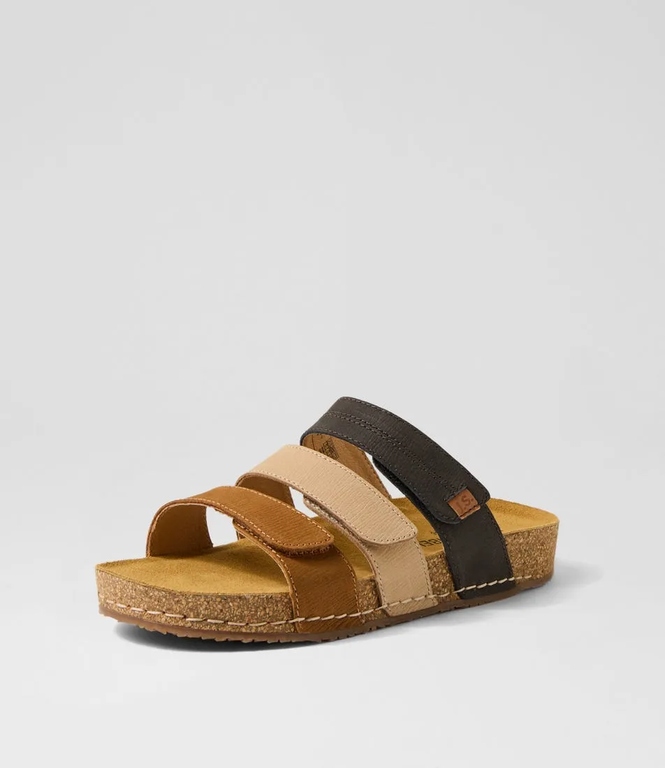 JOSEF SEIBEL Hannah 3 Chestnut Multi Leather Sandals