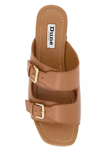 Juniper Leather Clog Sandals by Dune London | Look Again