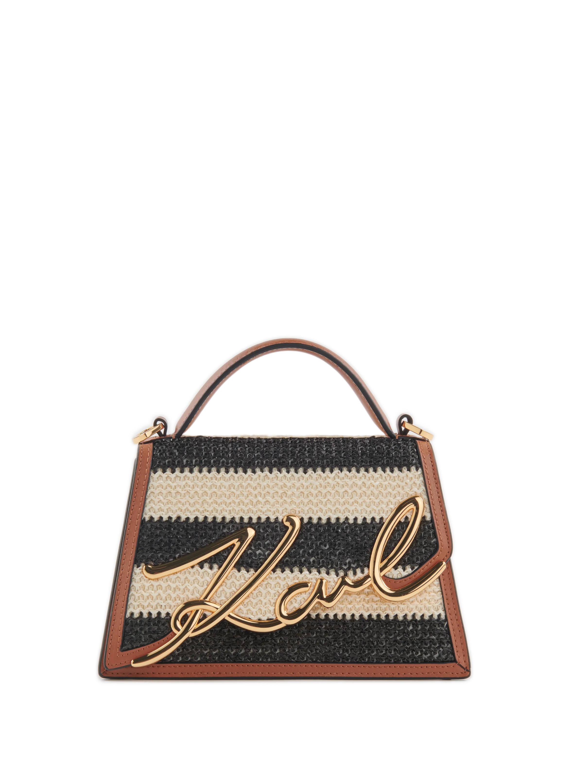 Karl lagerfeld  Signature bi-material handbag  - Multicolour