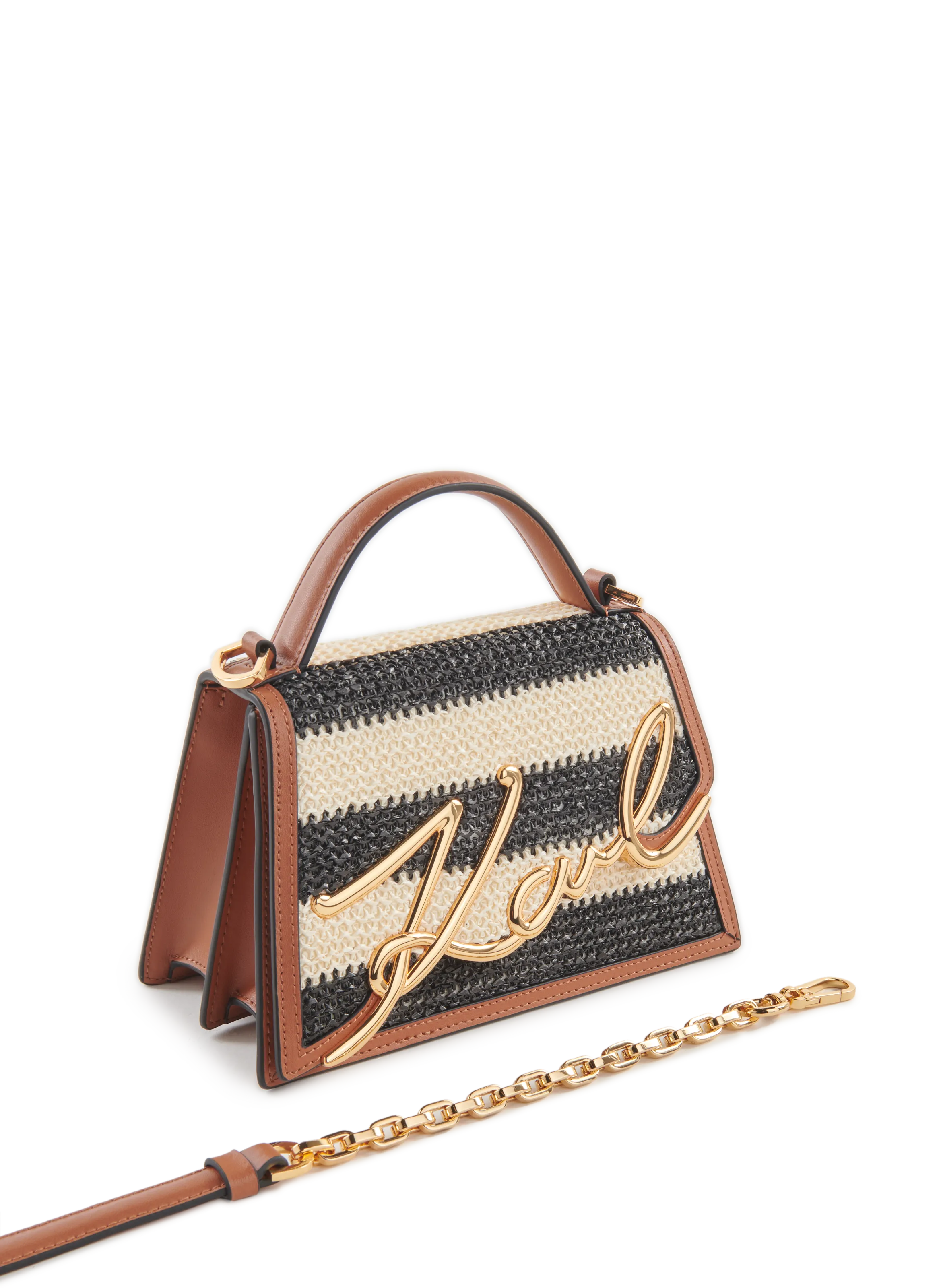 Karl lagerfeld  Signature bi-material handbag  - Multicolour