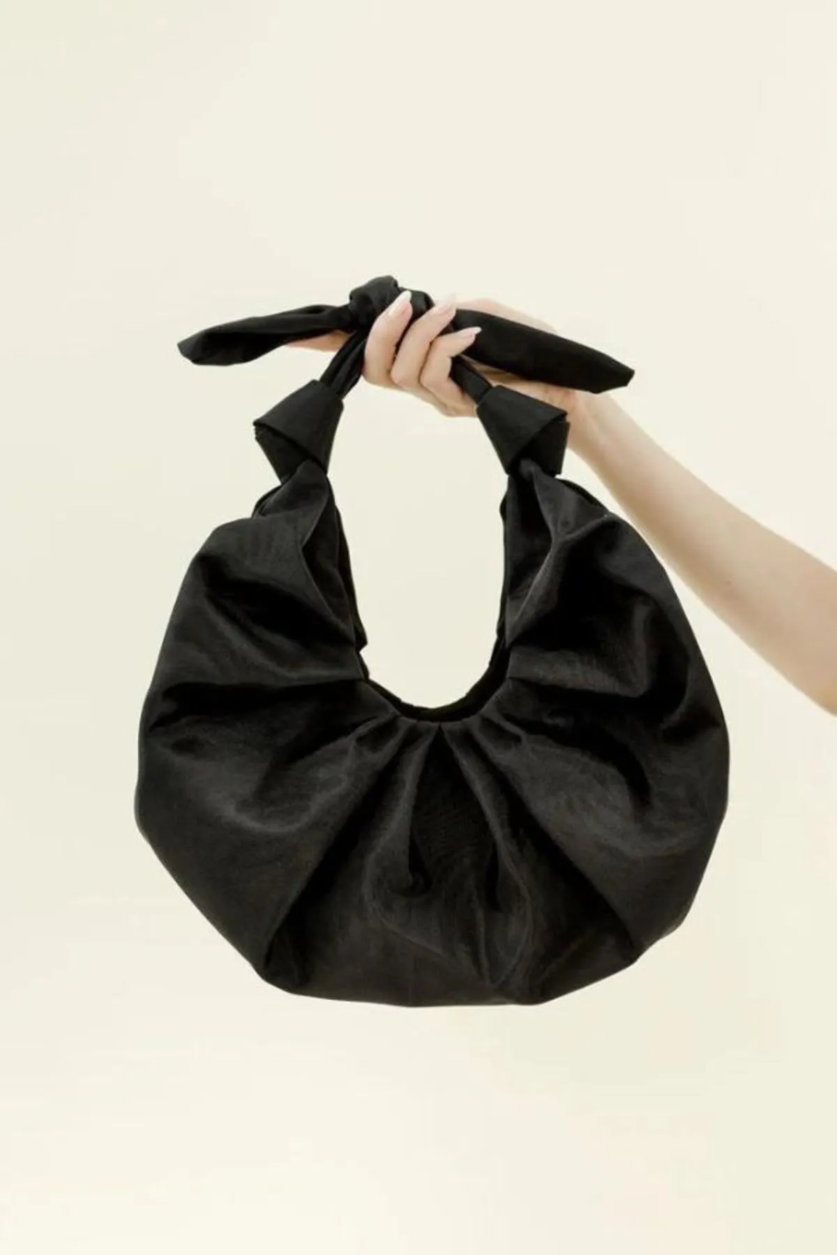 Kimi Croissant Bag - Black Moire