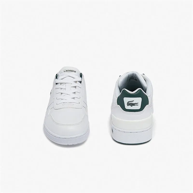 Lacoste Junior T-Clip Trainers White/Dark Green