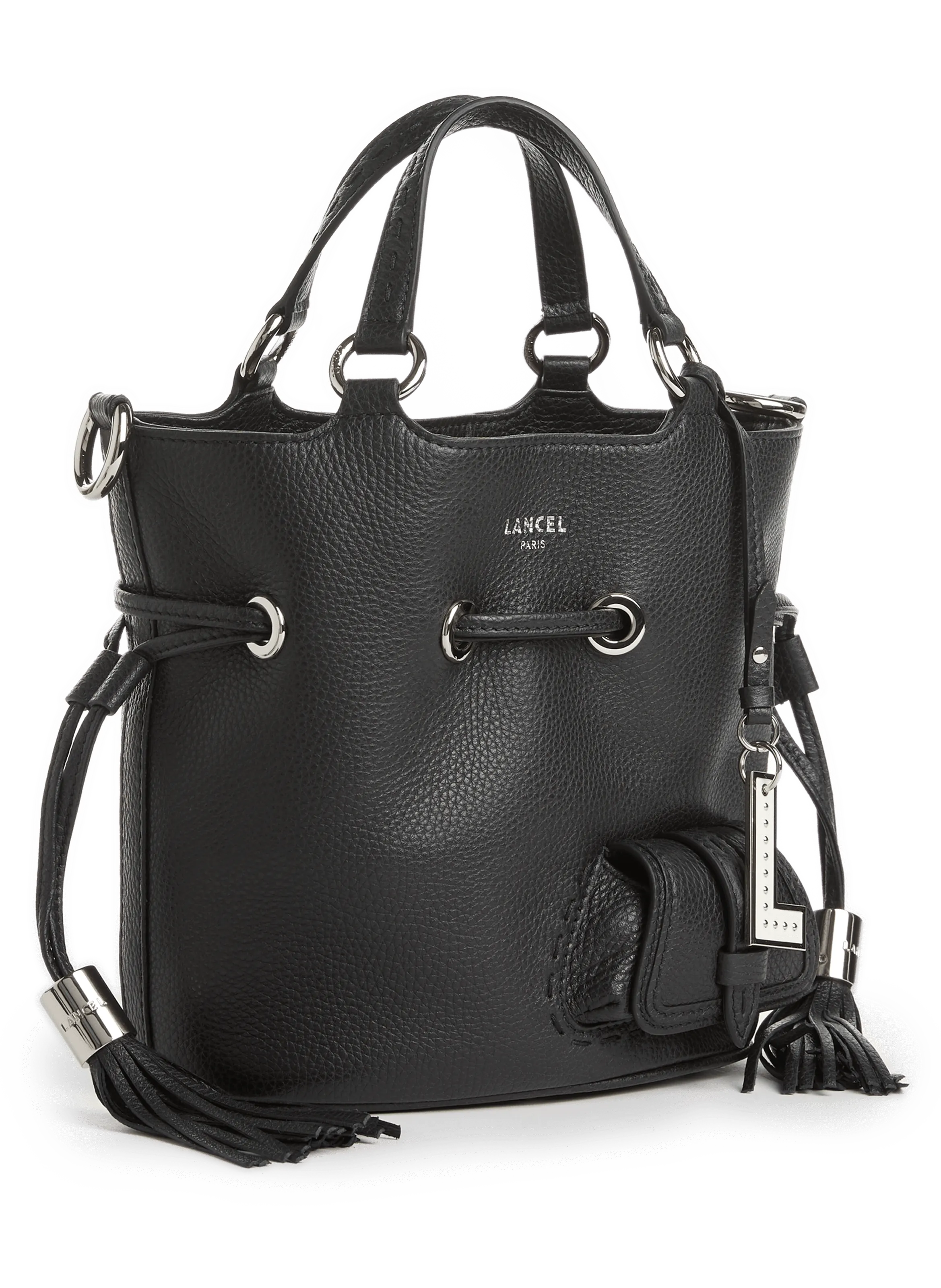 LANCEL  Premier Flirt leather bucket bag - Black