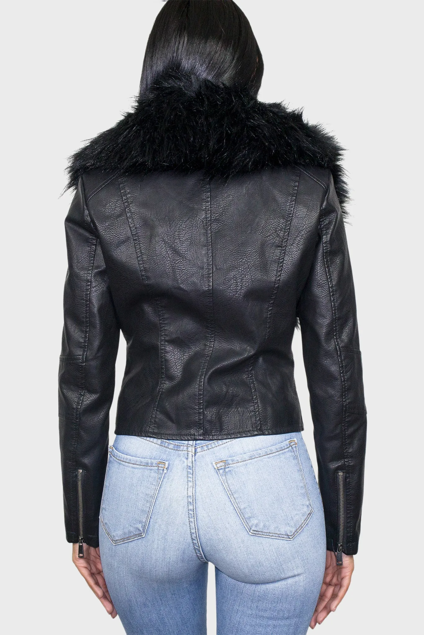 Leather Jacket With Fur