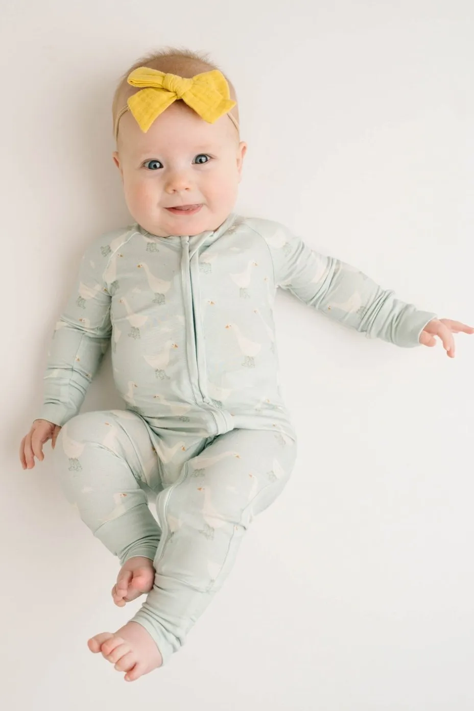 Little One Shop Bamboo Convertible Romper - Splash Goose