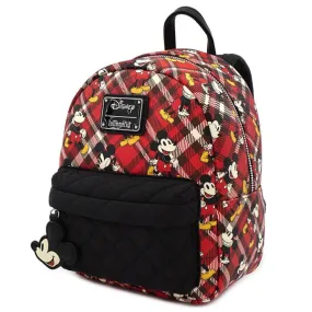 Loungefly X Disney Mickey Mouse Red Plaid Mini Backpack