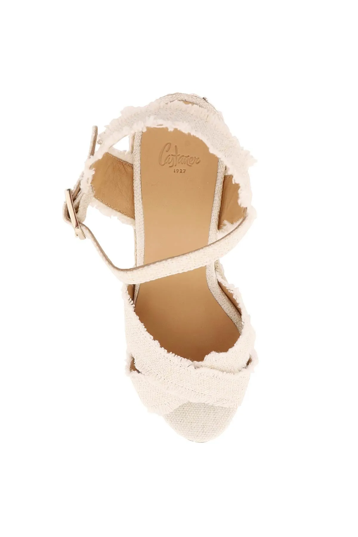 lurex bromelia wedge sandals BROMELIA 8ED 032 BLANCO ORO