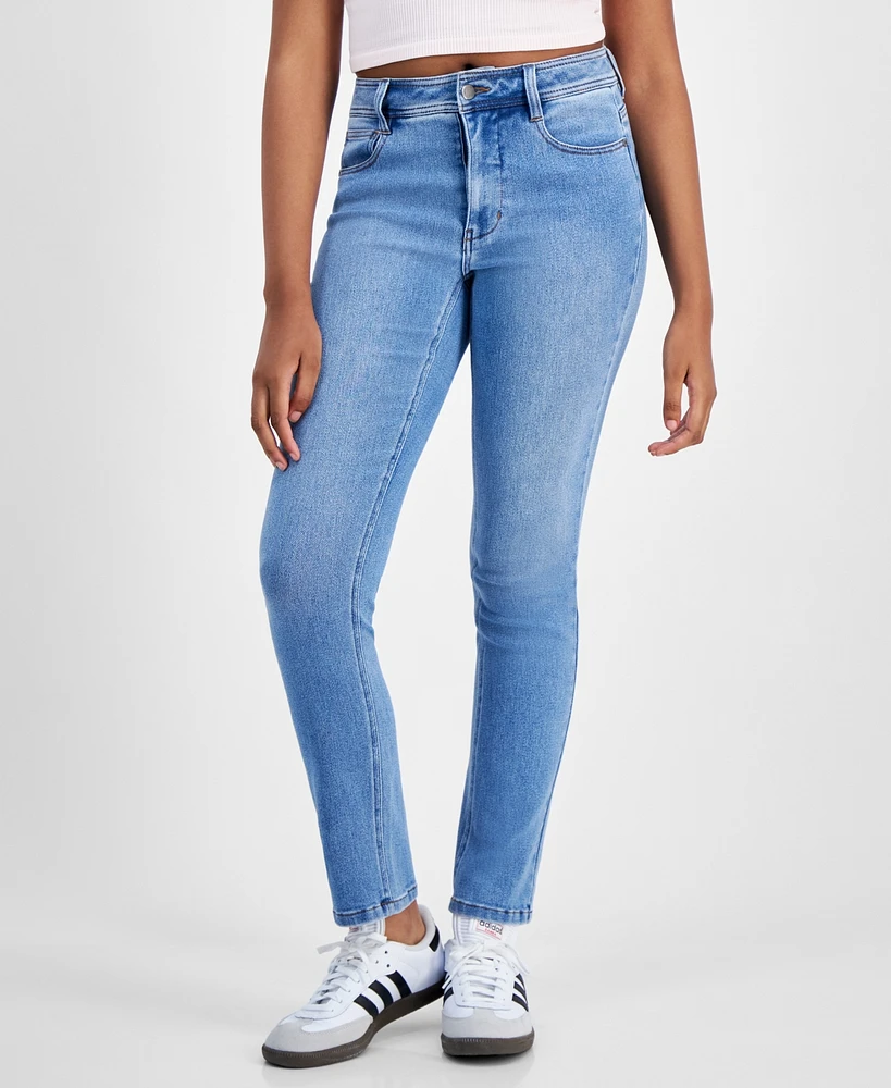 Macy's Dollhouse Juniors' Mid-Rise Straight-Leg Jeans