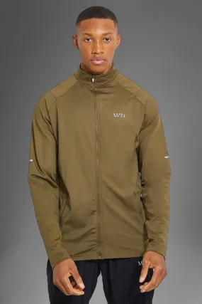 Man Active Gym Zip Through Track Jacket | boohooMAN UK