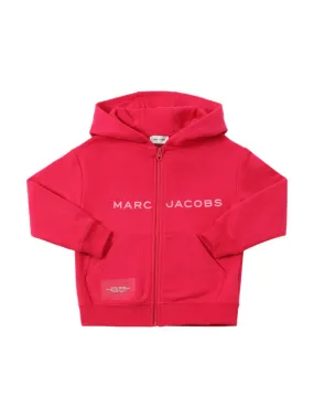 Marc Jacobs   Cotton jersey zip-up hoodie w/logo 