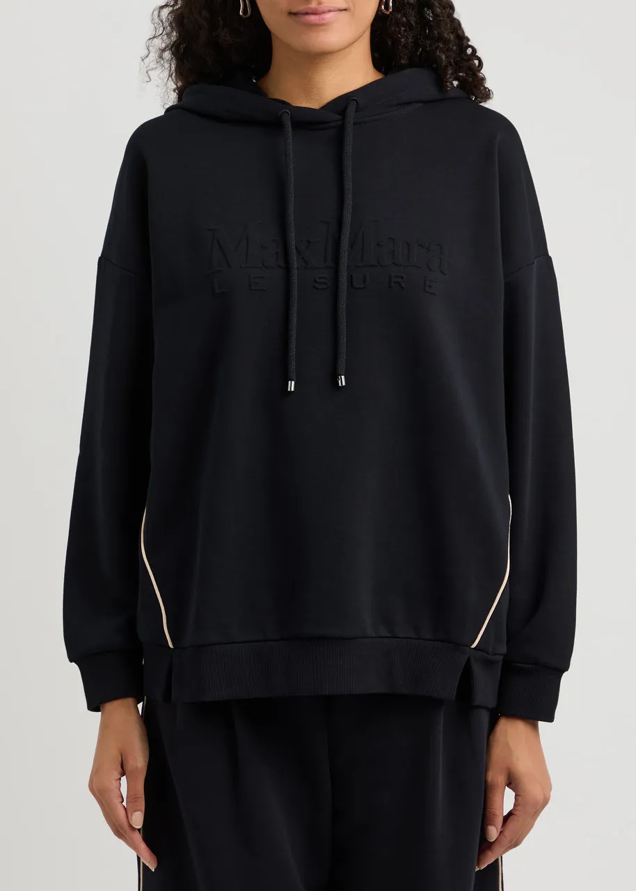 MAX MARA LEISURE Flipper logo-embossed hooded cotton-blend sweatshirt  -                         -                     -        