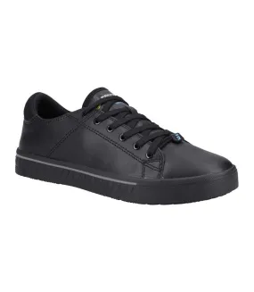 Mens cool o2 leather trainers black Safety Jogger