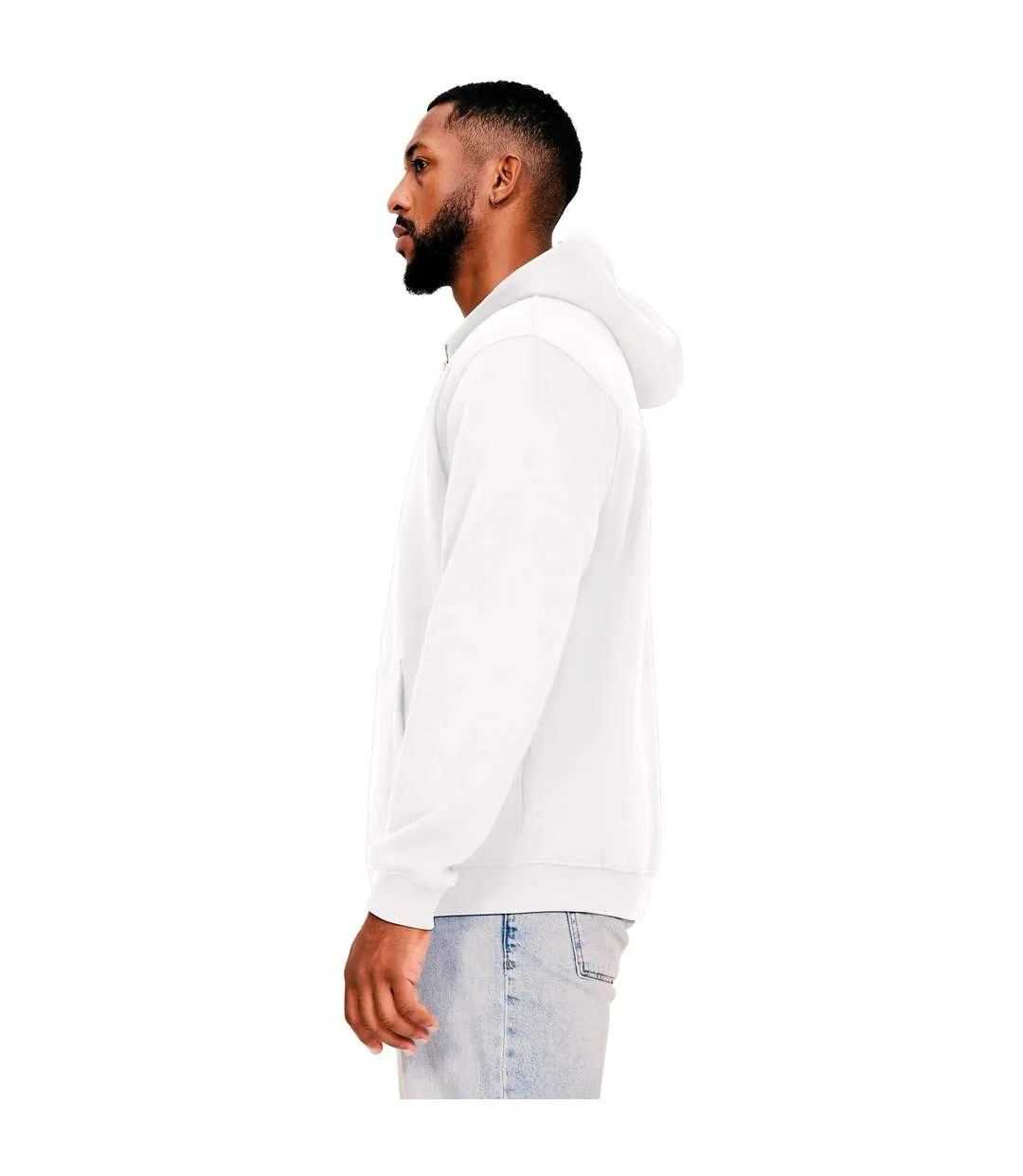 Mens core ringspun cotton full zip hoodie white Casual Classics