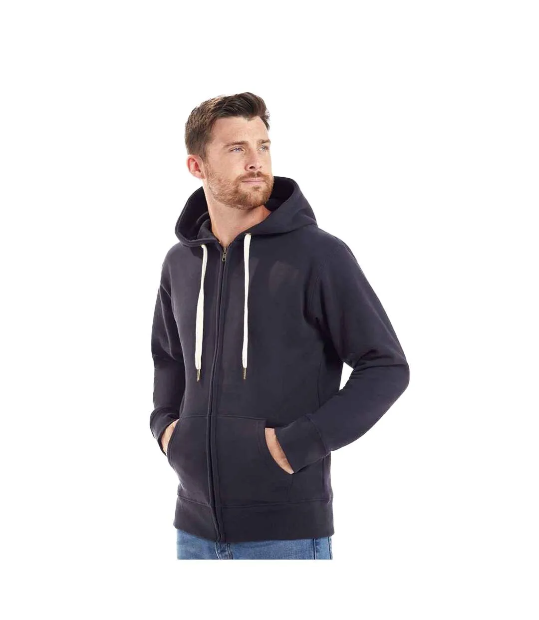 Mens full zip hoodie dark navy Superstar By Mantis