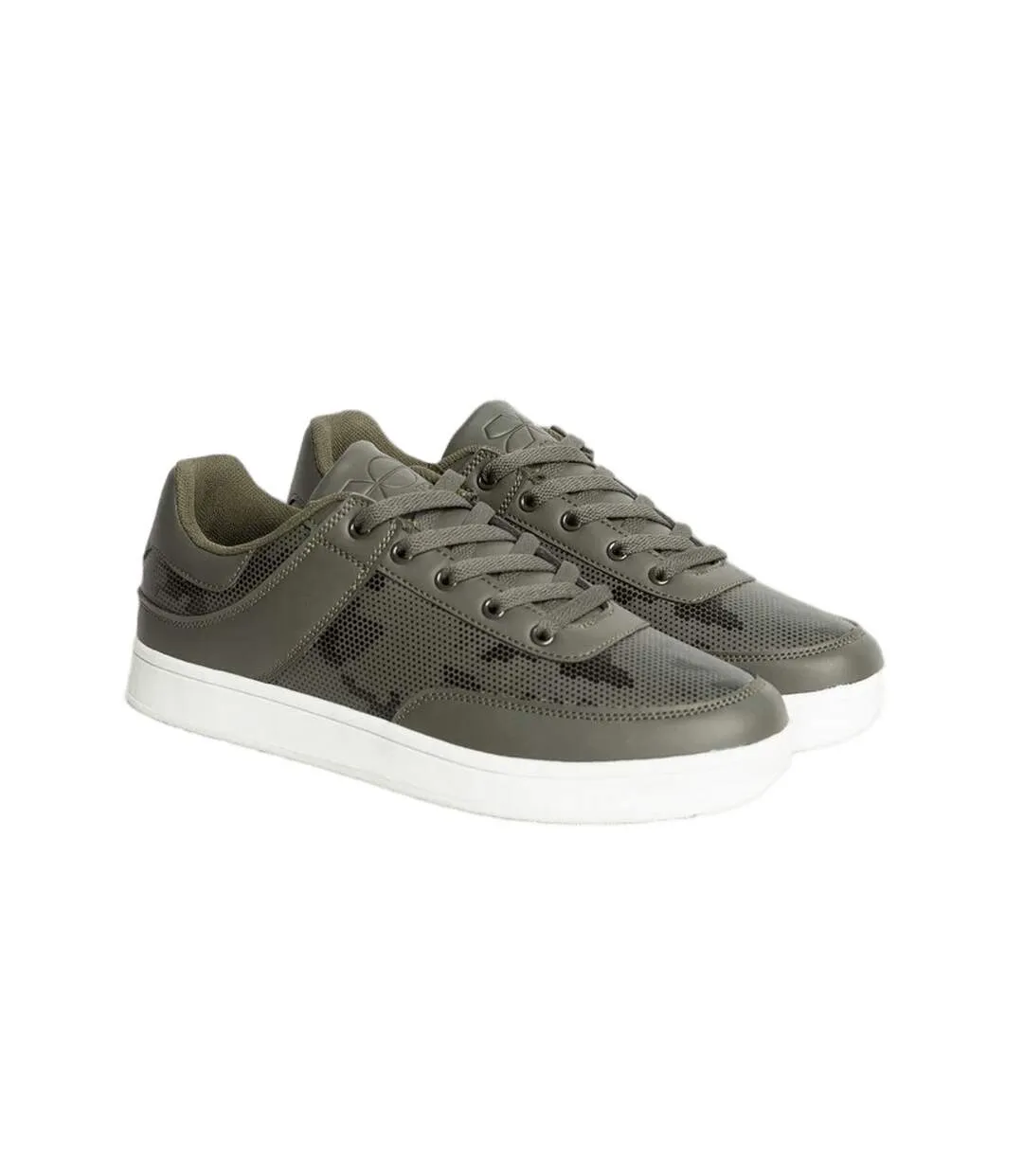 Mens galilee digital camo trainers olive Crosshatch