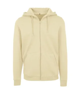 Mens heavy zip up hoodie soft yellow Build Your Brand