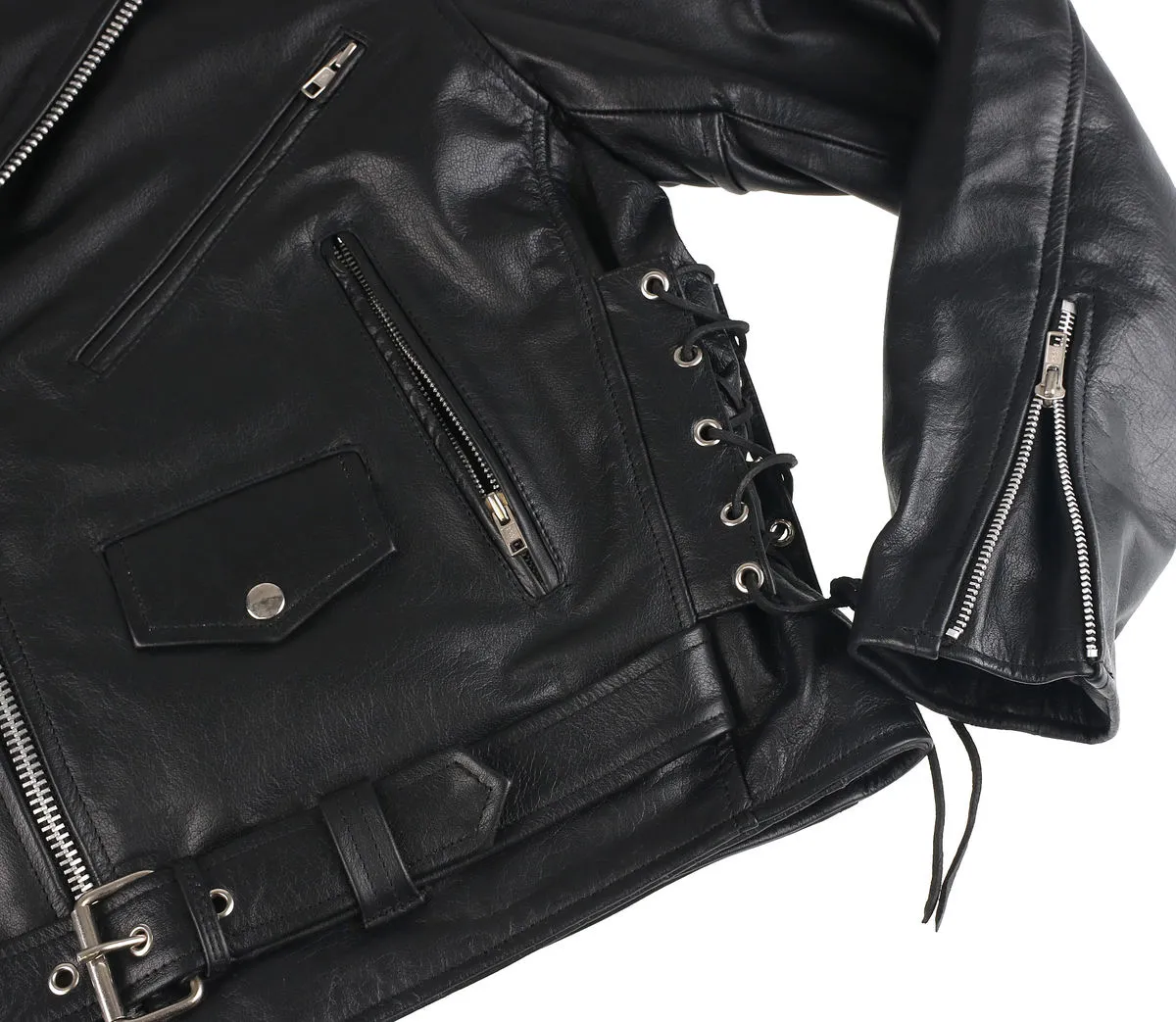 Men's leather biker jacket UNIK - 12.00  -  Metal-shop