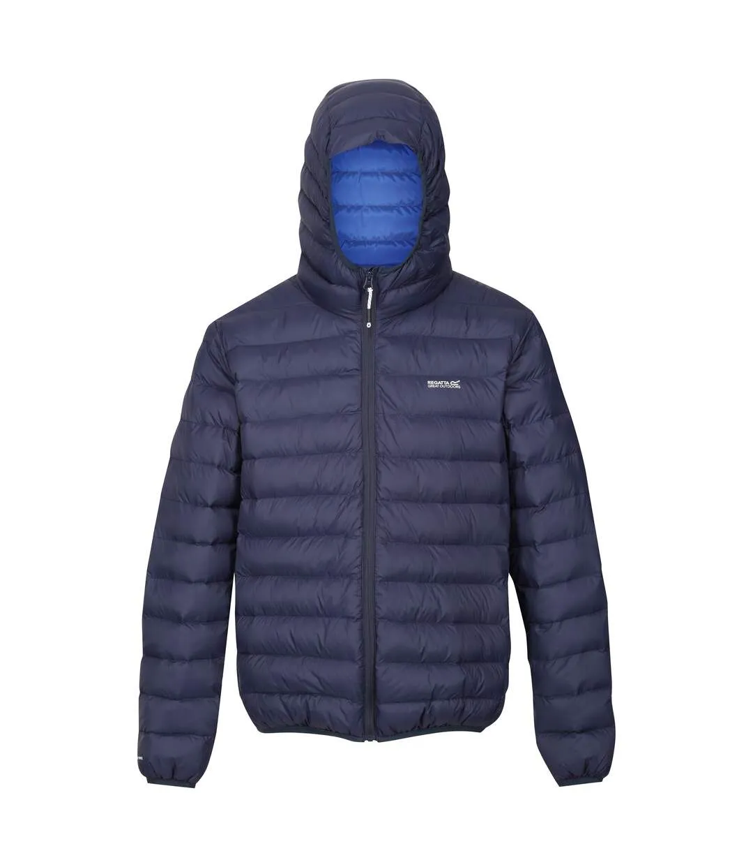 Mens marizion baffled hooded padded jacket navy/new royal Regatta