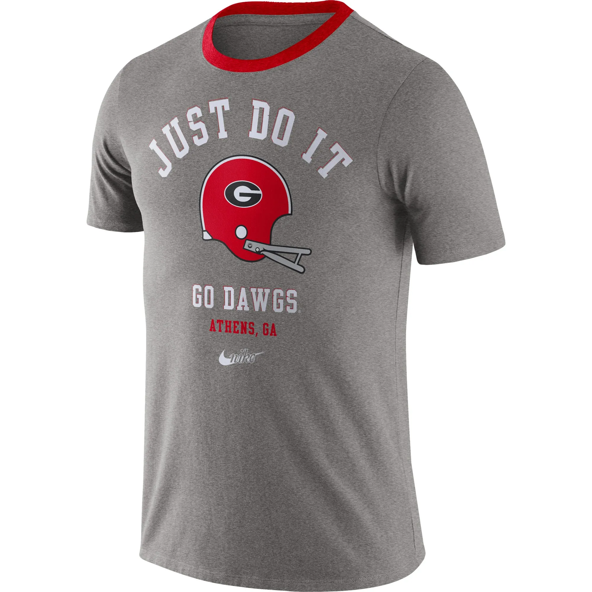 Men's Nike Heathered Gray Georgia Bulldogs Vault Helmet Tri-Blend T-Shirt