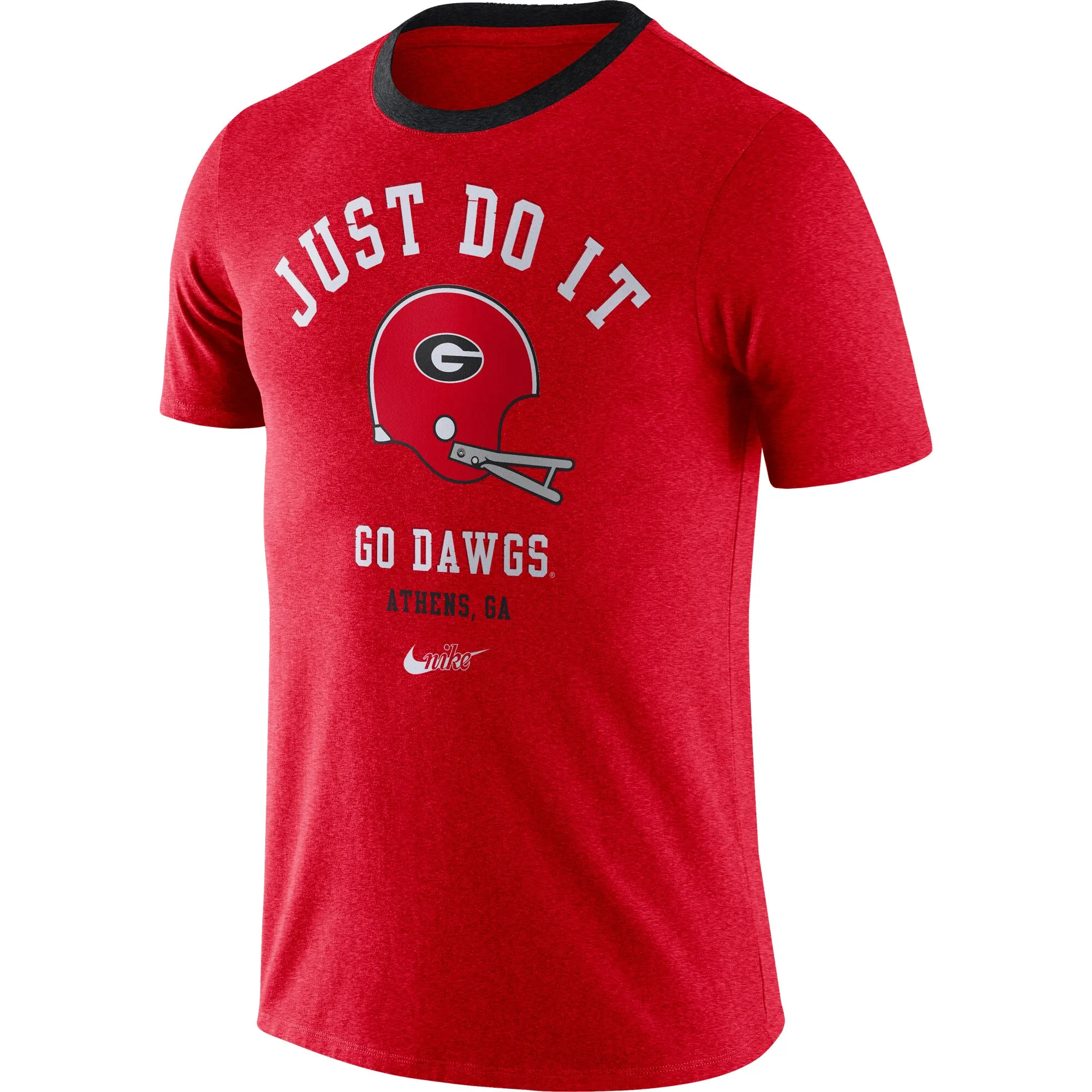 Men's Nike Red Georgia Bulldogs Vault Helmet Tri-Blend T-Shirt