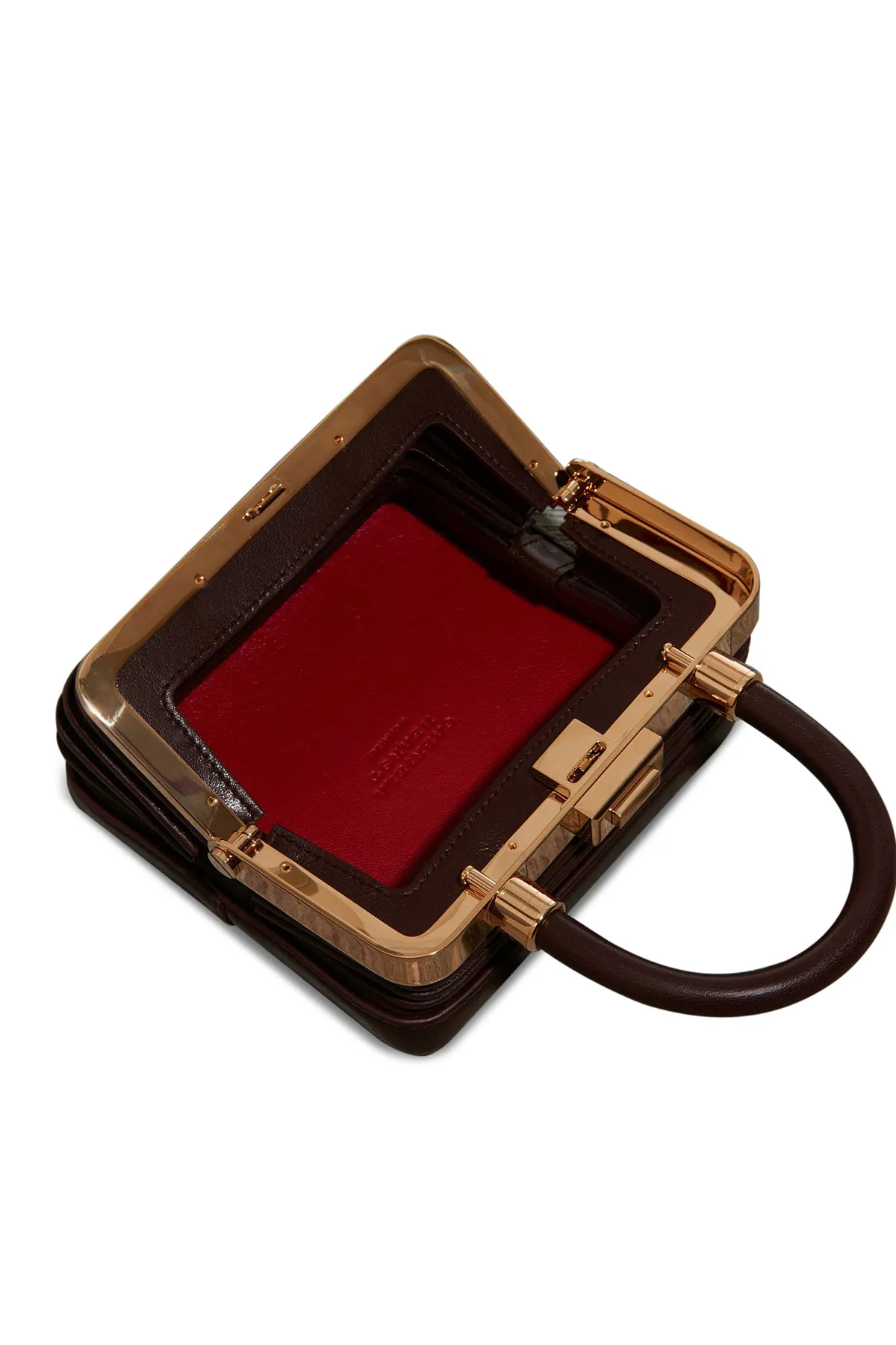 Mini Diana Bag in Bordeaux Nappa Leather