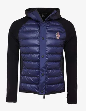 Moncler Grenoble Black & Blue Hooded Fleece Sweatshirt