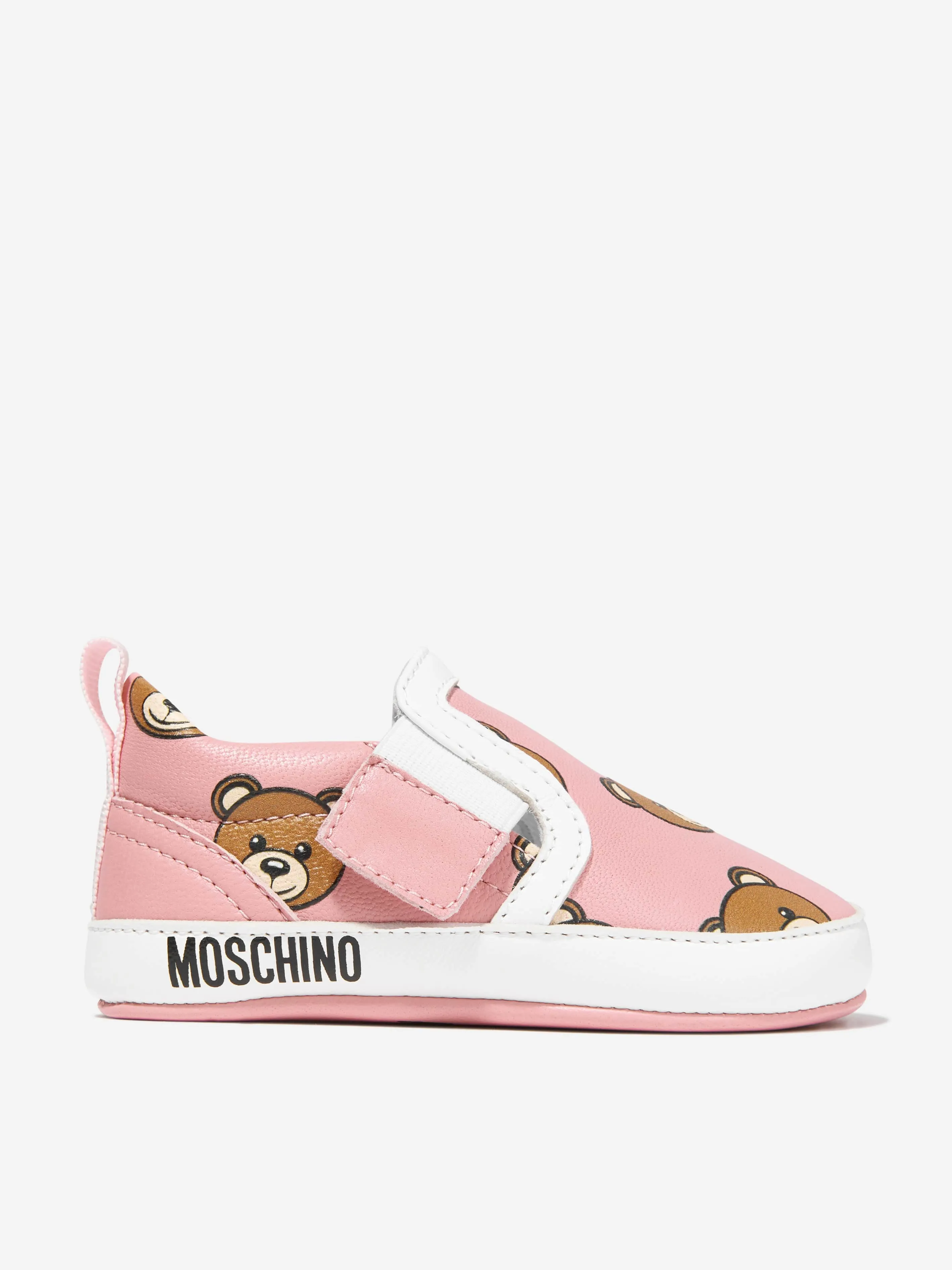 Moschino Baby Boys Leather Bear Slip On Trainers