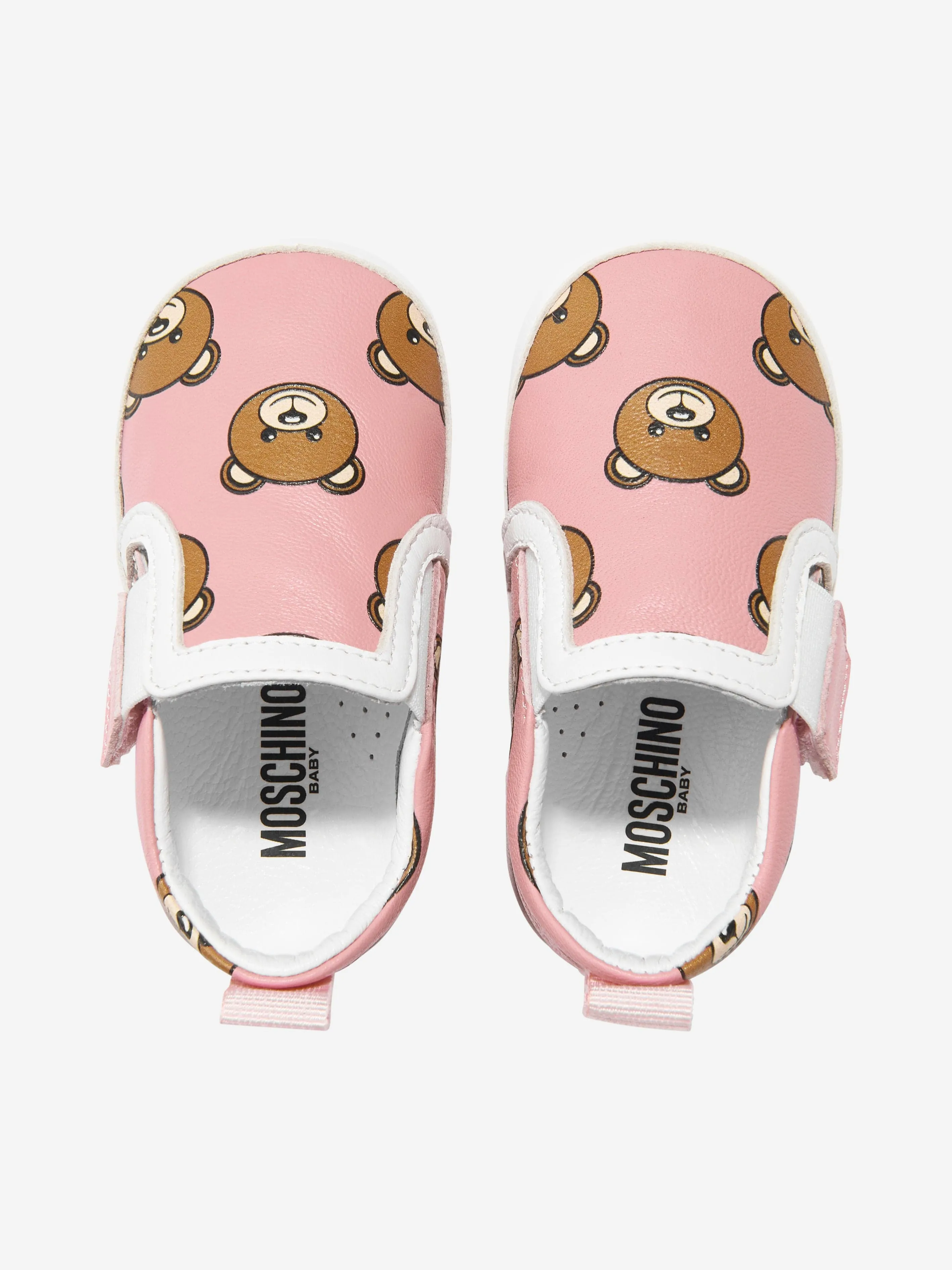 Moschino Baby Boys Leather Bear Slip On Trainers