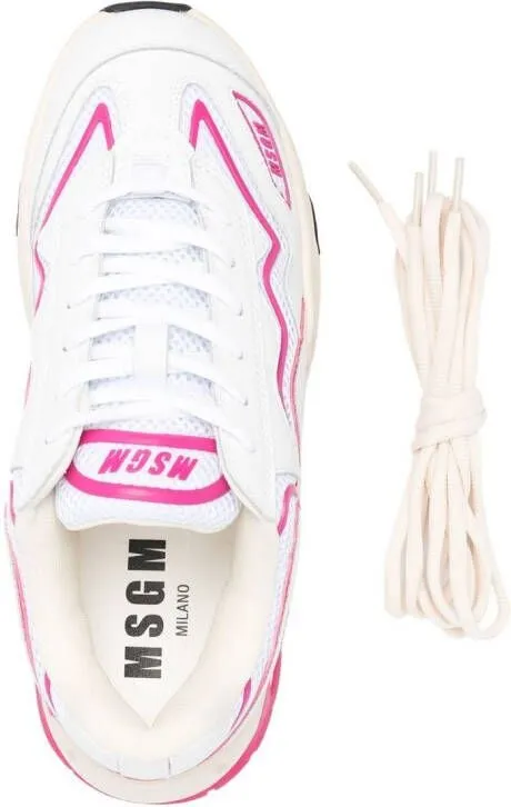 MSGM panelled low-top sneakers White