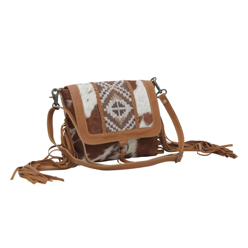 Myra Elisa Fringe Leather and Hairon Bag