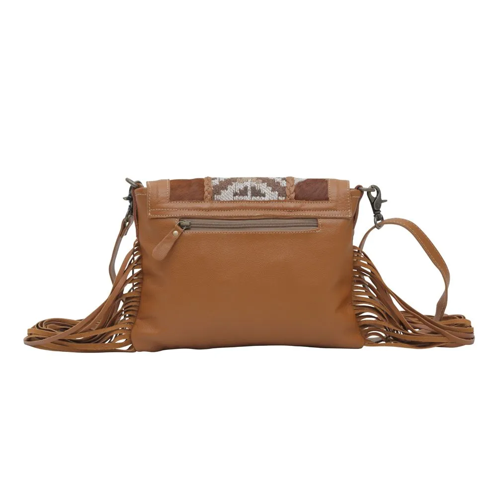 Myra Elisa Fringe Leather and Hairon Bag