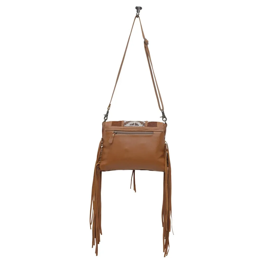 Myra Elisa Fringe Leather and Hairon Bag