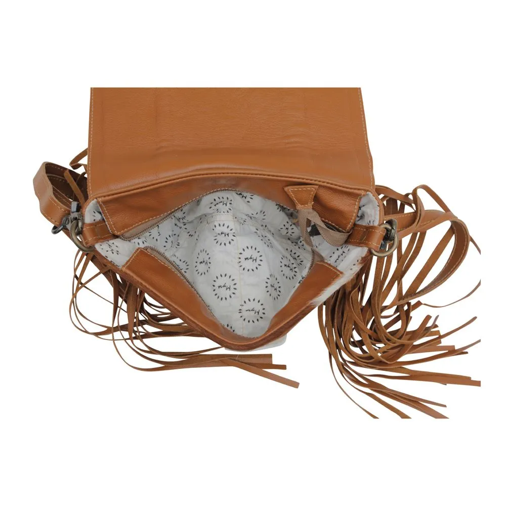 Myra Elisa Fringe Leather and Hairon Bag