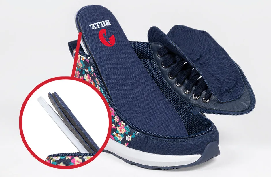 Navy Floral BILLY Goat Classic High Top AFO-Friendly Shoes