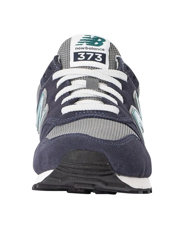 New Balance 373 Suede Trainers - Navy/Green