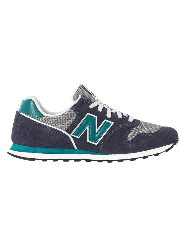 New Balance 373 Suede Trainers - Navy/Green